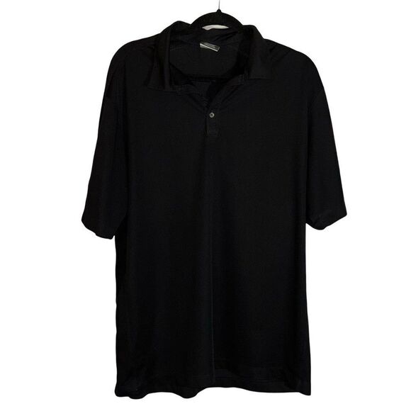 NIKE DRI FIT SHORT SLEEVE GOLF POLO BLACK MEN’S XL - Picture 2 of 10